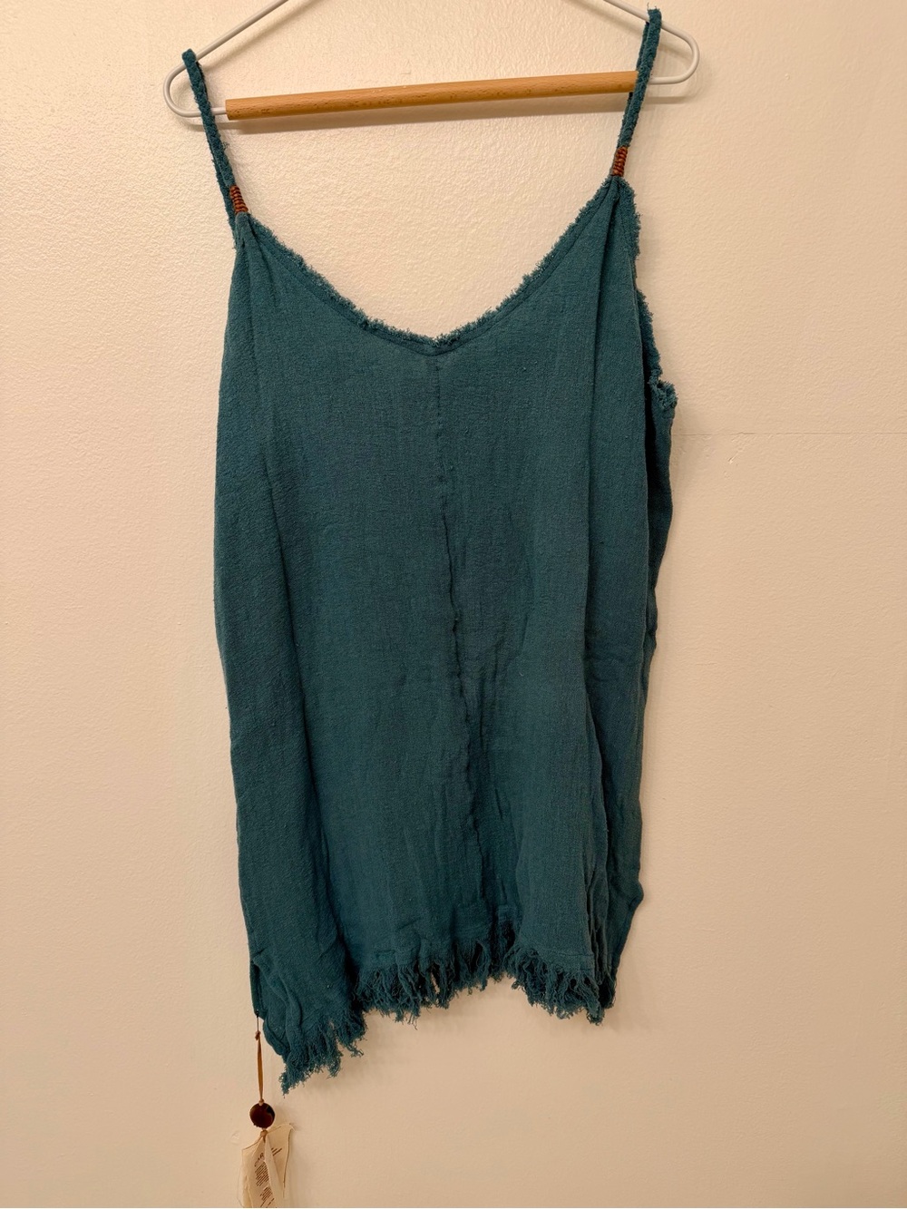 Women's Caravana Cotton-Gauze Fringe Hem Dress